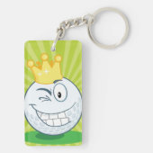 Grappige Golfbal Koning Van Golfen Sleutelhanger (achterkant)
