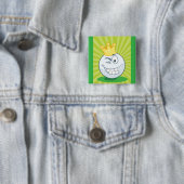 Grappige Golfbal Koning Van Golfen Vierkante Button 5,1 Cm (In situ)