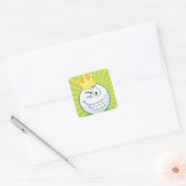 Grappige Golfbal Koning Van Golfen Vierkante Sticker (Envelop)
