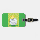 Grappige golfbal koning van het golfen bagagelabel (Voorkant horizontaal)