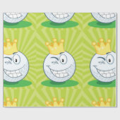 Grappige golfbal koning van het golfen cadeaupapier (Vlak)