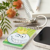 Grappige golfbal koning van het golfen sleutelhanger