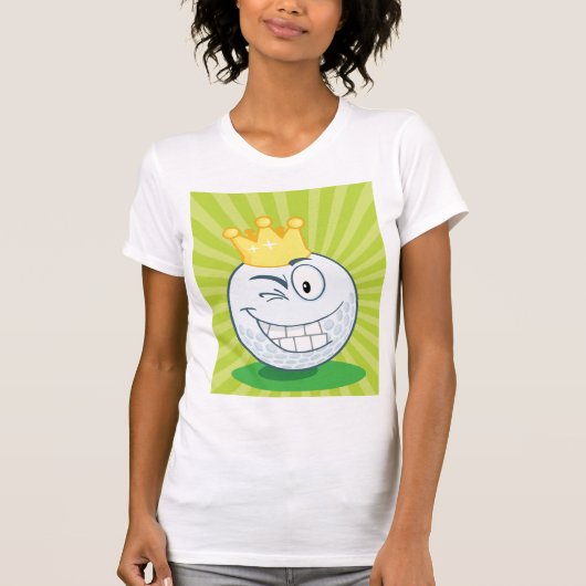 Grappige golfbal koning van het golfen t-shirt (Voorkant)