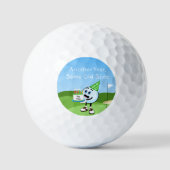 Grappige golfbal met verjaardagstaart Golf Humor Golfballen (Voorkant)