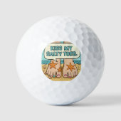 Grappige golfbal set- Kus mijn voeten Golfballen (Voorkant)