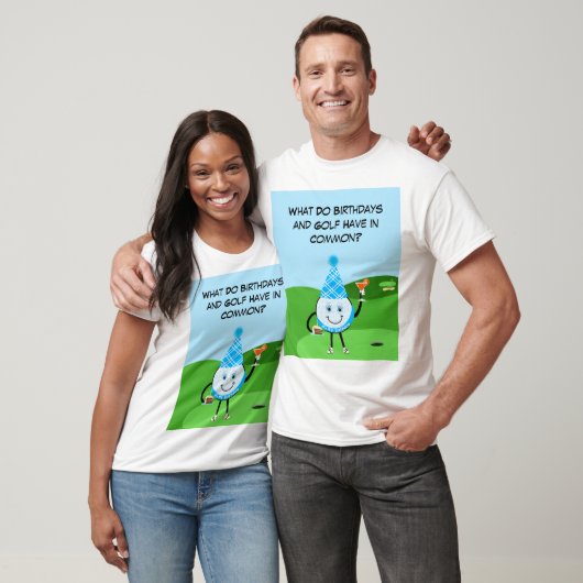 Grappige golfbal verjaardag grap t-shirt (Unisex)