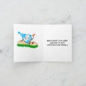 Grappige Golfbal Verjaardagsgrap Kaart (Binnen)