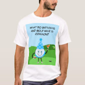 Grappige Golfbal Verjaardagsgrap T-shirt (Voorkant)