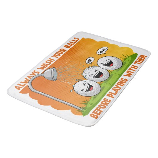 Grappige golfballen badkamer badmat (Gekanteld)
