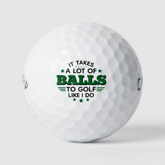 Grappige golfballen Gezegden, het kost veel ballen (Voorkant)