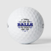 Grappige golfballen Quote - Het kost veel ballen (Voorkant)