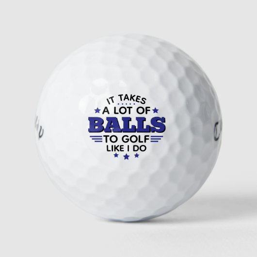 Grappige golfballen Quote - Het kost veel ballen (Voorkant)