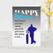 grappige golfbroer gefeliciteerd verjaardagswens kaart (Gele Bloem)