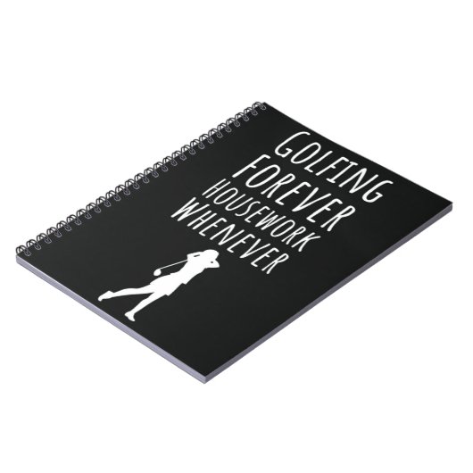 Grappige golfcadeaus voor haar Lady Golfer Quote Notitieboek (Linkerzijde)