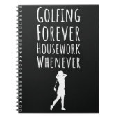Grappige golfcadeaus voor haar Lady Golfer Quote Notitieboek (Voorkant)