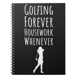 Grappige golfcadeaus voor haar Lady Golfer Quote Notitieboek