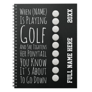 Grappige golfcadeaus voor haar tiener meisjes vrou notitieboek