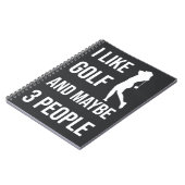 Grappige golfcadeaus voor vrouwen Sport Humor voor Notitieboek (Linkerzijde)