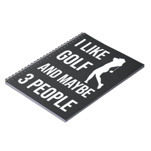 Grappige golfcadeaus voor vrouwen Sport Humor voor Notitieboek (Linkerzijde)