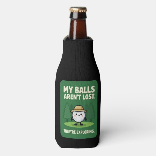 Grappige Golfcitaat Kan Koeler op Golfbaan Green (Fles Voorkant)