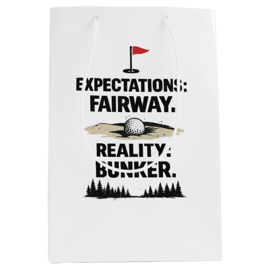 Grappige golfcitaat voor golfverslaafden  medium cadeauzakje (Voorkant)