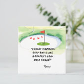 Grappige golfcitaten voor golfer Valentijnsdag Feestdagenkaart (Staand voorkant)