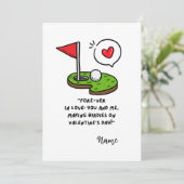 Grappige golfcitaten voor golfer Valentijnsdag Feestdagenkaart (Staand voorkant)