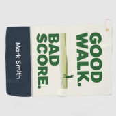 Grappige golfcitaten voor golfers golfhanddoek (Horizontaal)