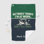 Grappige golfcitaten voor golfers golfhanddoek (Insitu)