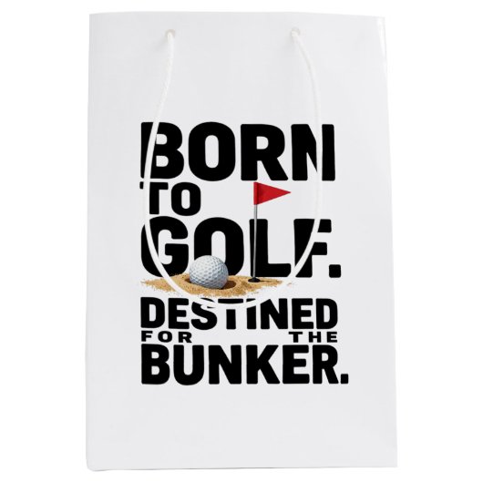 Grappige golfcitaten voor golfverslaafden medium cadeauzakje (Voorkant)