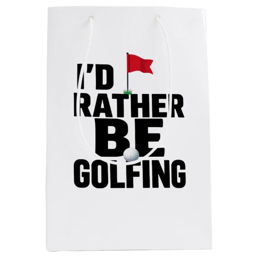 Grappige golfcitaten voor golfverslaafden  medium cadeauzakje (Voorkant)