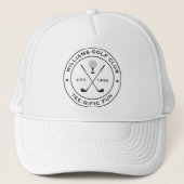 Grappige Golfclub Golfer Sjoegebe Custom Tekst Zwa Trucker Pet (Voorkant)