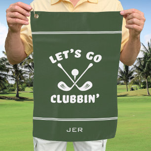 Grappige Golfclub Humor Moderne Golfer Sport Groen Golfhanddoek