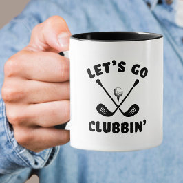 Grappige Golfclub Humor Moderne Golfer Sport Zwart Mok