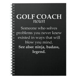 Grappige golfcoach geschenken voor instructeur tra notitieboek