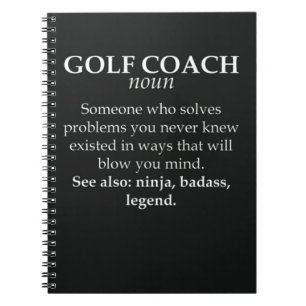 Grappige golfcoach geschenken voor instructeur tra notitieboek