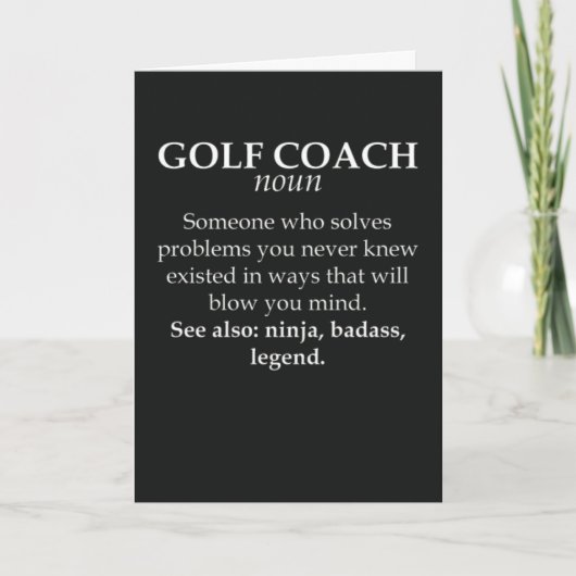 Grappige Golfcoach Kaart (Voorkant)