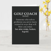 Grappige Golfcoach Kaart (Gele Bloem)