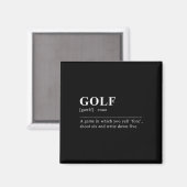 Grappige golfdefinitie magneet (Voorkant / Achterkant)