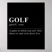 Grappige golfdefinitie poster (Voorkant)