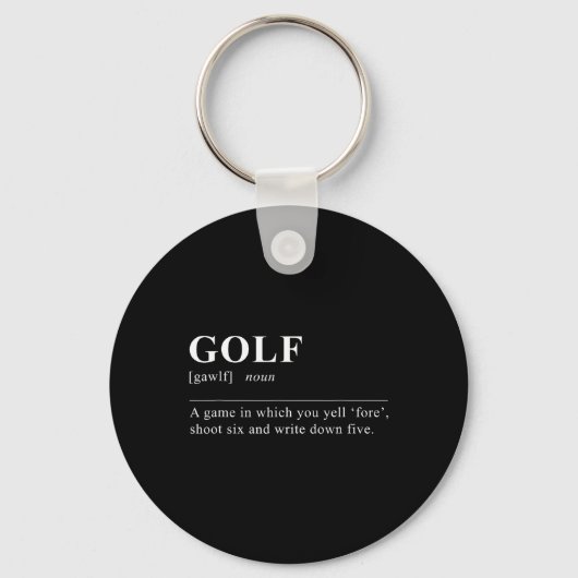 Grappige golfdefinitie sleutelhanger (Voorkant)