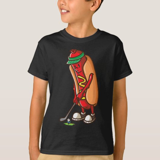Grappige Golfen Hot Dog Golf Gifts voor Heren Jong T-shirt (Voorkant)