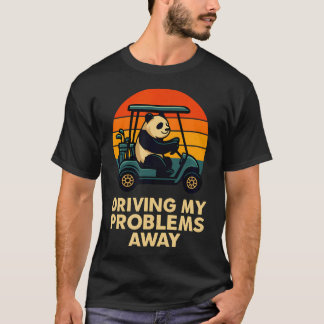 Grappige Golfende Panda Die Mijn Problemen Oplost T-shirt