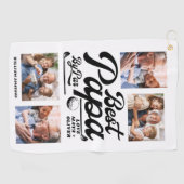 Grappige golfer beste papa door par foto | VADERDA Golfhanddoek (Horizontaal)