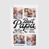 Grappige golfer beste papa door par foto | VADERDA Golfhanddoek (Voorkant)