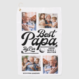 Grappige golfer beste papa door par foto | VADERDA Golfhanddoek