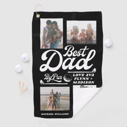 Grappige golfer beste papa door par foto | VADERDA Golfhanddoek (Insitu)