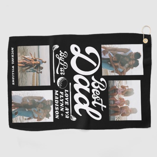 Grappige golfer beste papa door par foto | VADERDA Golfhanddoek (Horizontaal)