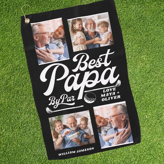 Grappige golfer beste papa door par foto | VADERDA Golfhanddoek