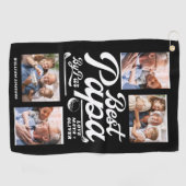 Grappige golfer beste papa door par foto | VADERDA Golfhanddoek (Horizontaal)